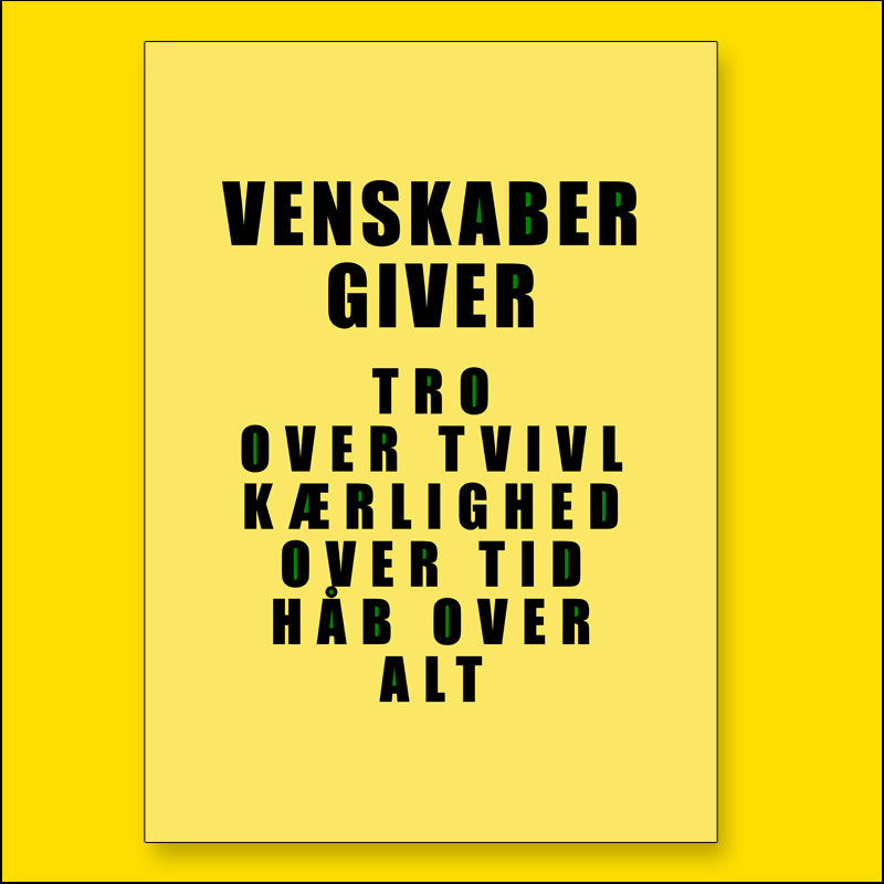 Plakat: Håb & Kærlighed - Køb 2 og spar 50 kr.